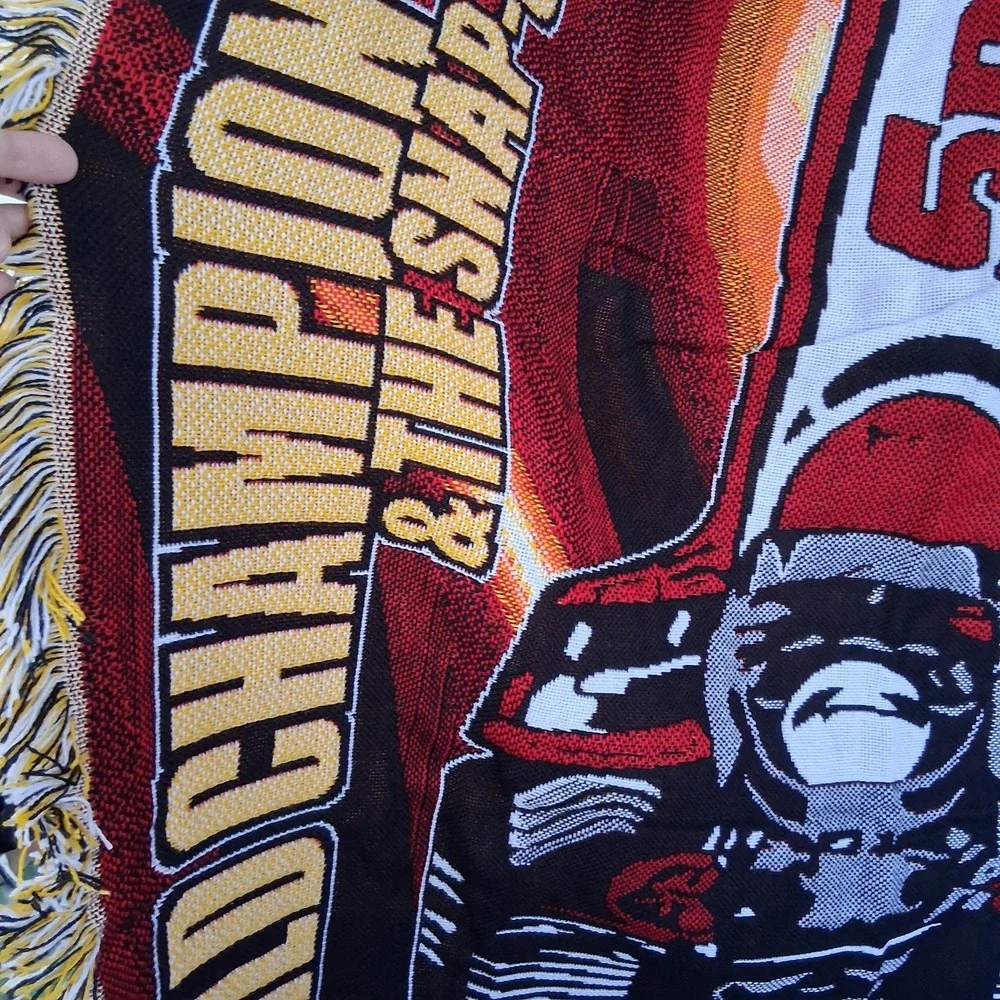 Vtg Snap-On Tools Racing Throw Blanket World Champ Doug Herbert Woven Tapestry